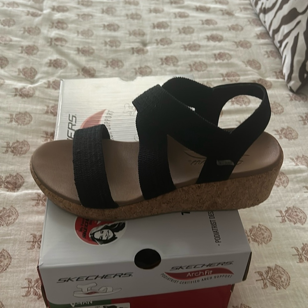Skechers black sandals
